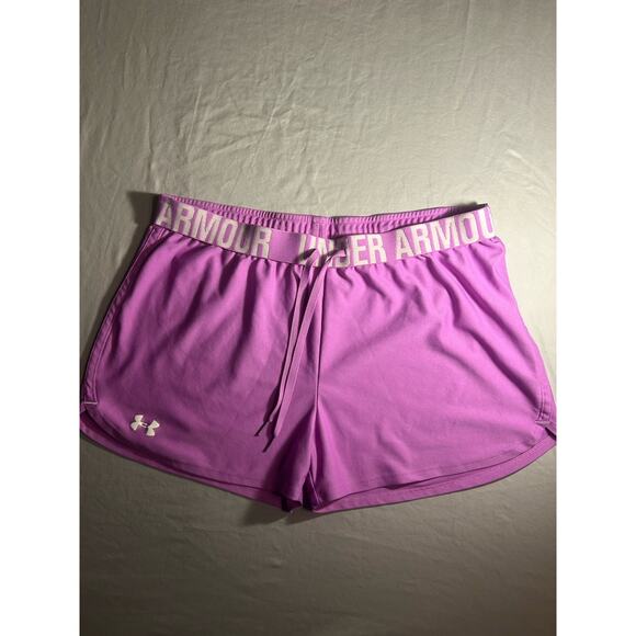Under Armour Women’s Athletic Shorts – Size Large – Purple Performance - Picture 1 of 3